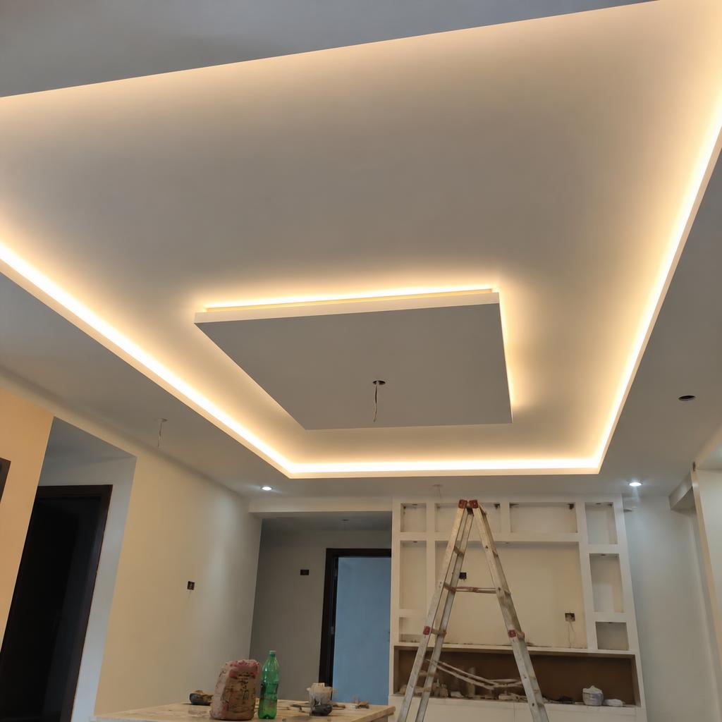 False ceiling with cove lighting