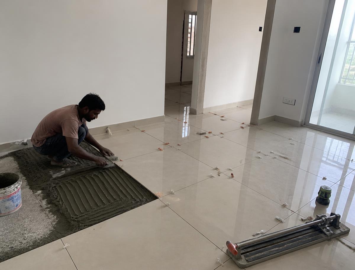 Tile Works by SRR Contractors in Bengaluru